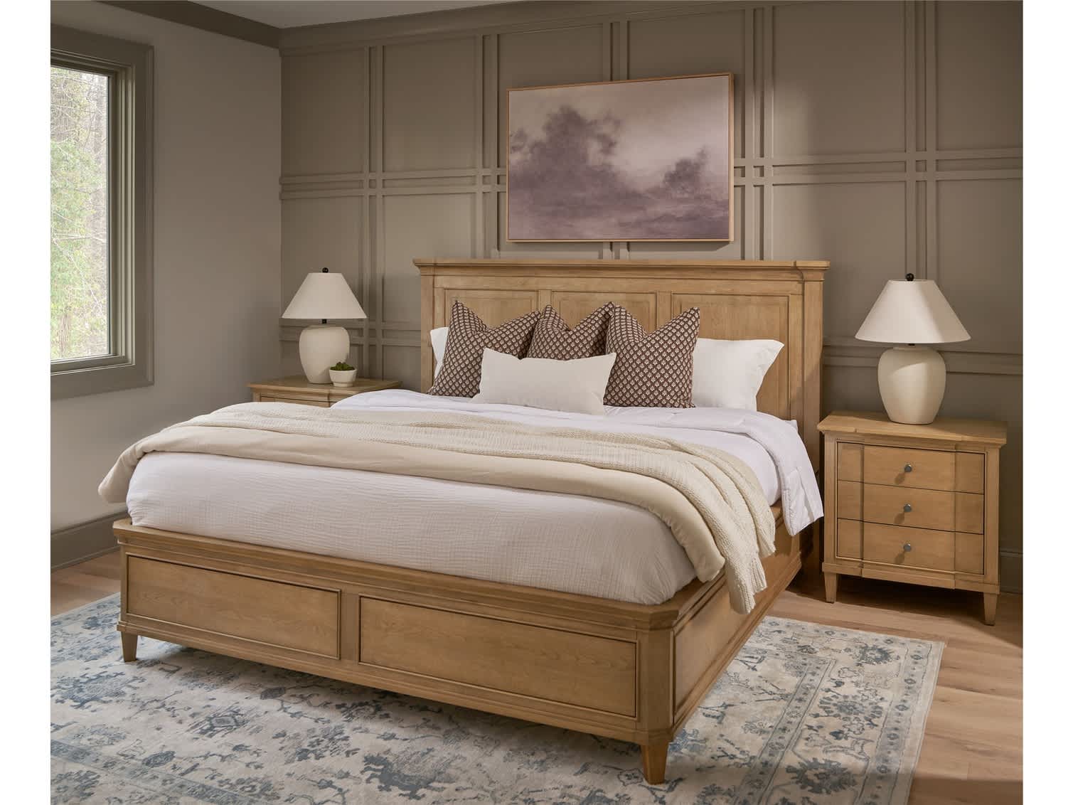 Birchaven Brindle King  Panel Storage Bed