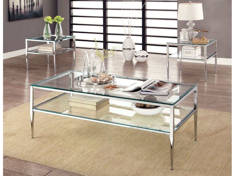 Tanika Chrome Coffee Table - Ornate Home