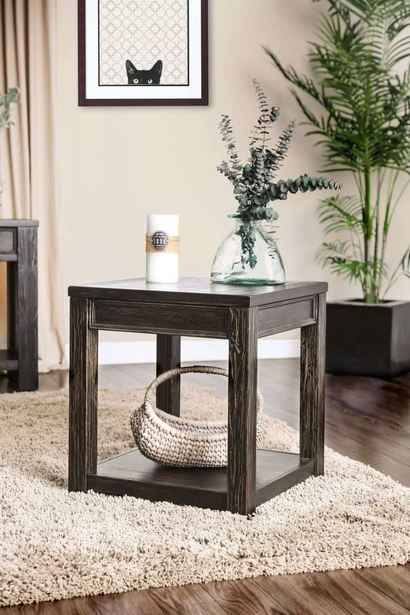 Meadow Antique Black End Table - Ornate Home