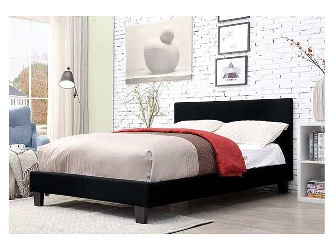 Sims Black Queen Upholstered Bed - Ornate Home