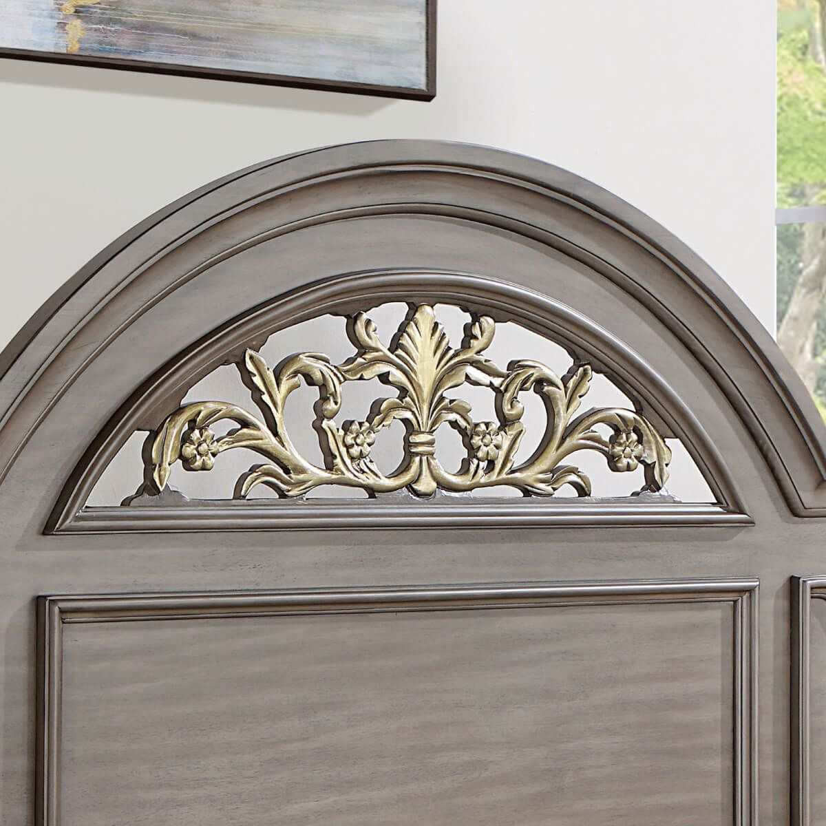 Syracuse Gray Cal. King Bed - Ornate Home