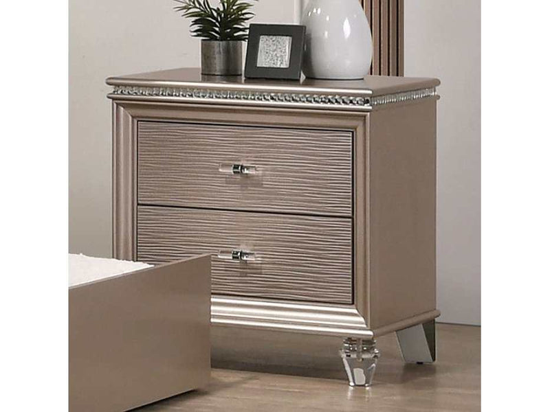 Allie Rose Gold Nightstand - Ornate Home