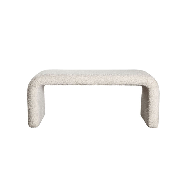Conrad Ivory Boucle Bench - Ornate Home