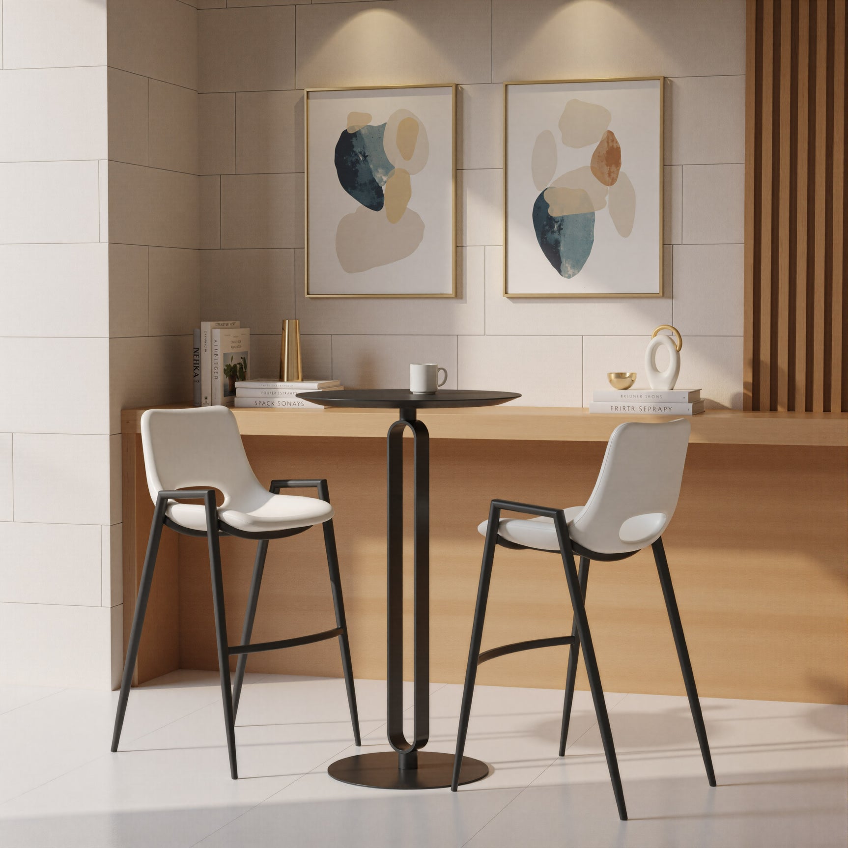 Desi White Barstool (Set of 2)