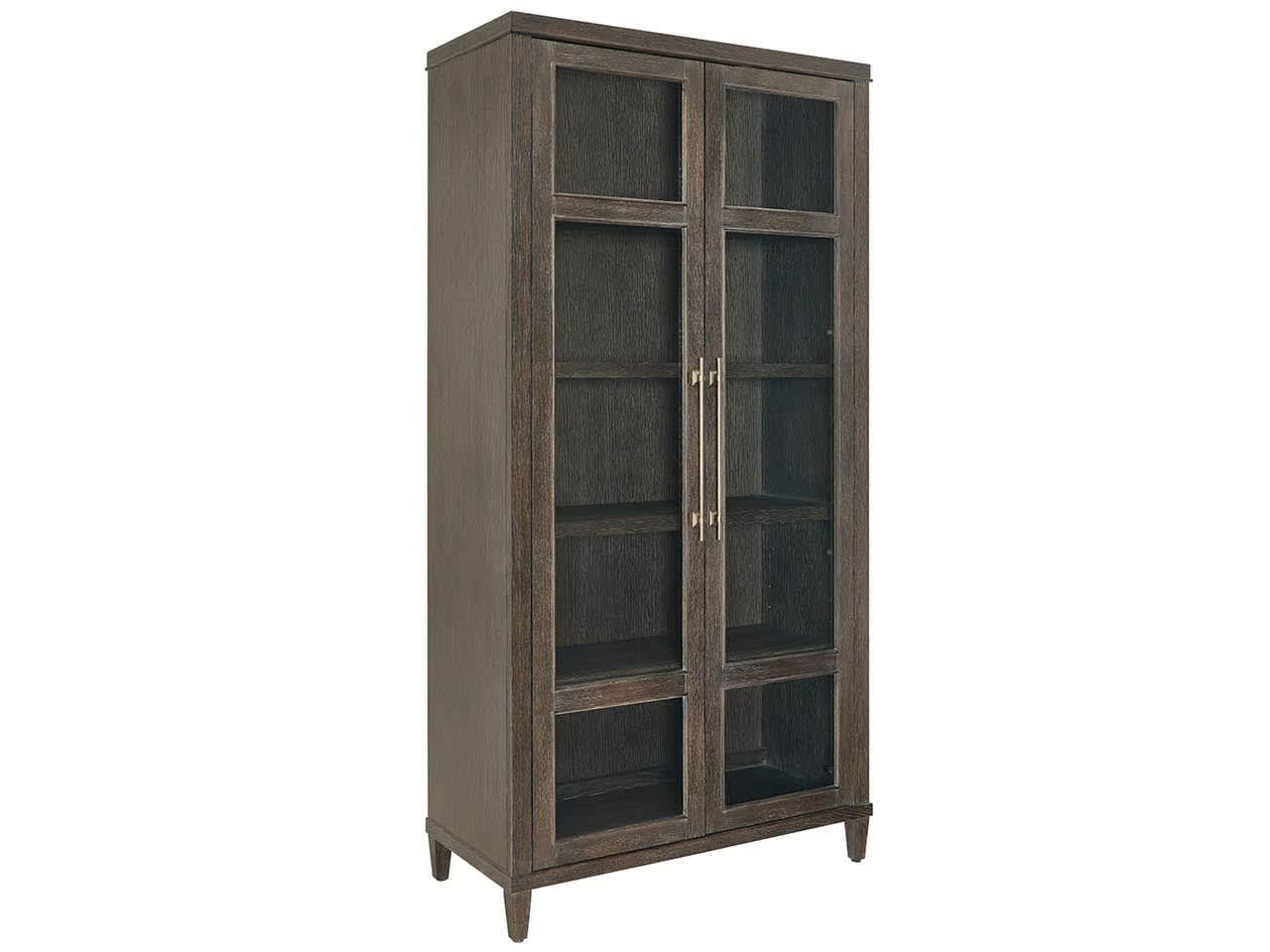 Montclair Cocoa Glass Doors Cabinet
