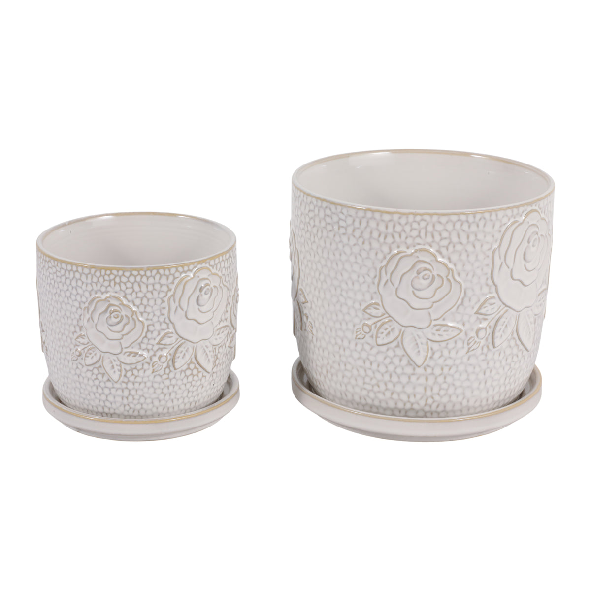 Hobartgate Ivory/White Planters (Set of 2)