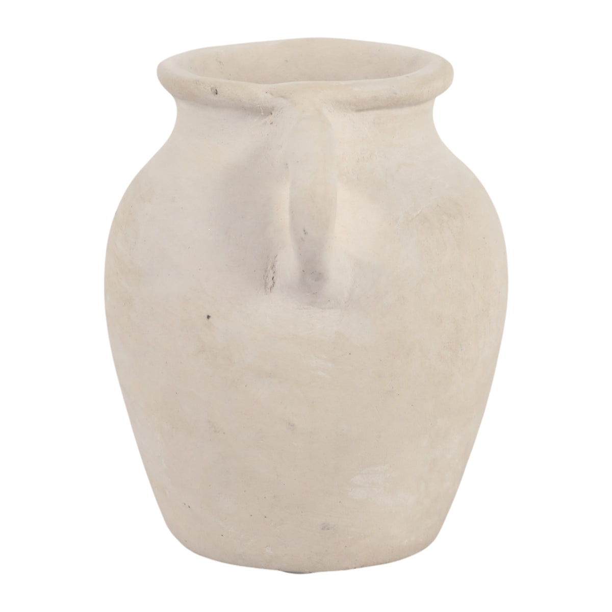 Drakewell Ivory Paper Mache Bud Vase with Handles