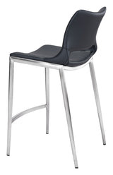 Ace Black & Silver Counter Stool (Set of 2)