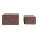 Evertonport Dark Brown/Gold Rounded Corner Boxes (Set of 2)