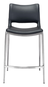 Ace Black & Silver Counter Stool (Set of 2)