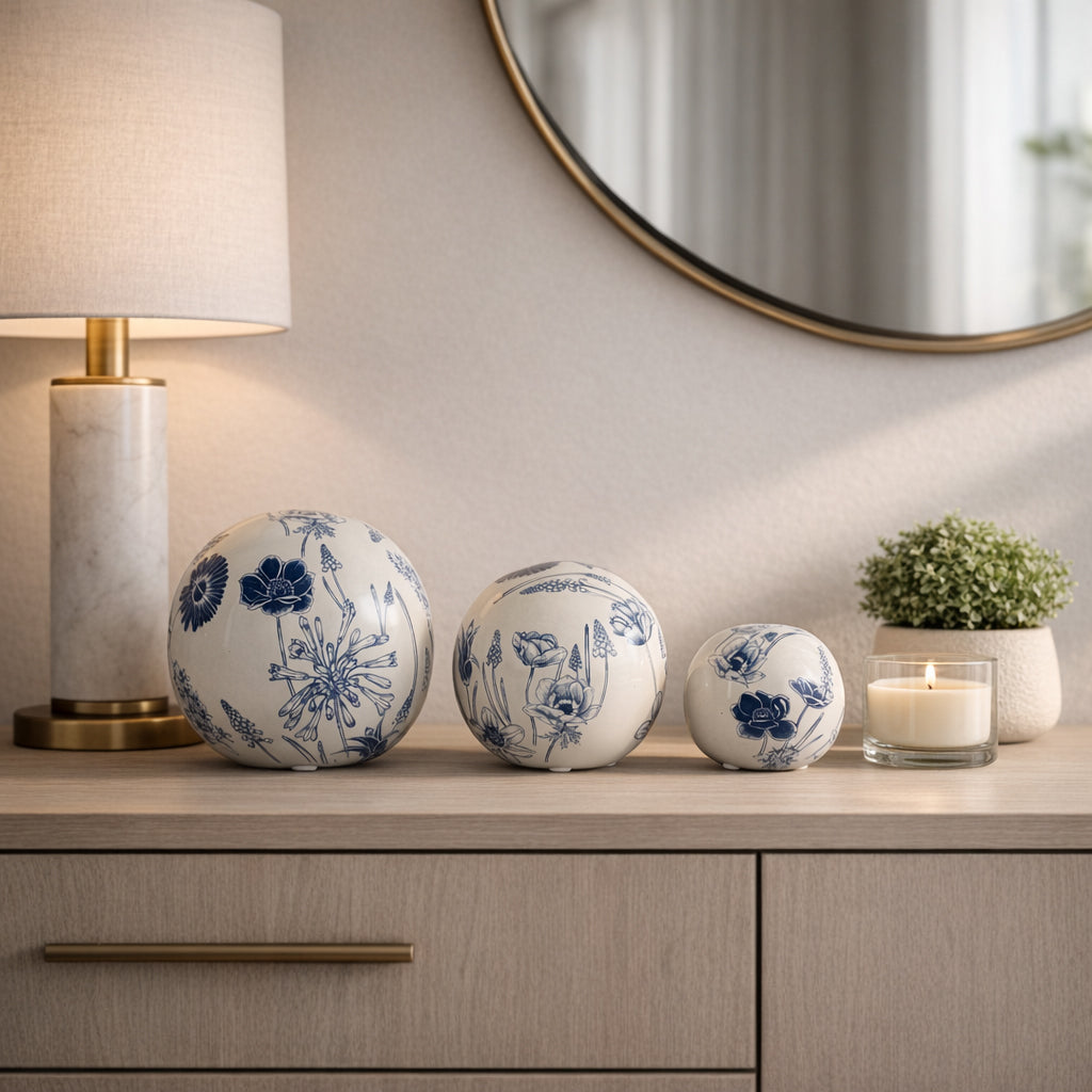 Tesswind Blue/Ivory Orbs (Set of 3)