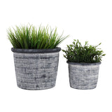 Kendallwick Black/White Planters (Set of 2)