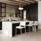 Ace White & Silver Counter Stool (Set of 2)