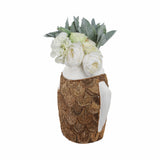 Applegate Ivory/Natural Woven Scale Terracotta Fsh Vase