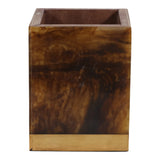 Myrtletown Brown/Gold Tortoise Look Pencil Cup