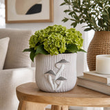 Bricemore Gray Mushroom Applique Planter