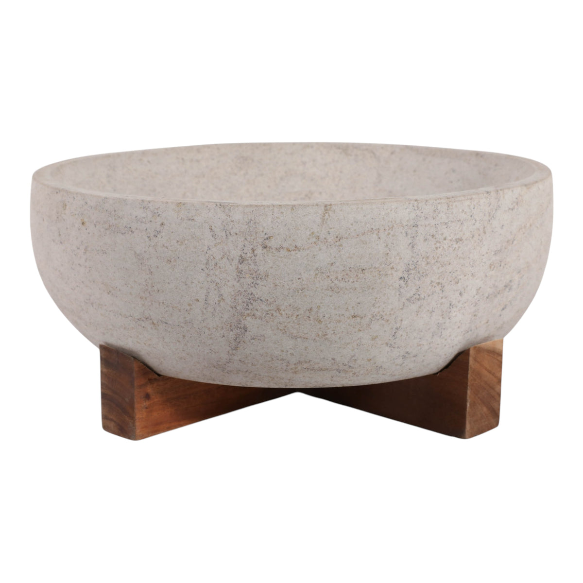 Nateview White/Tan Bowl