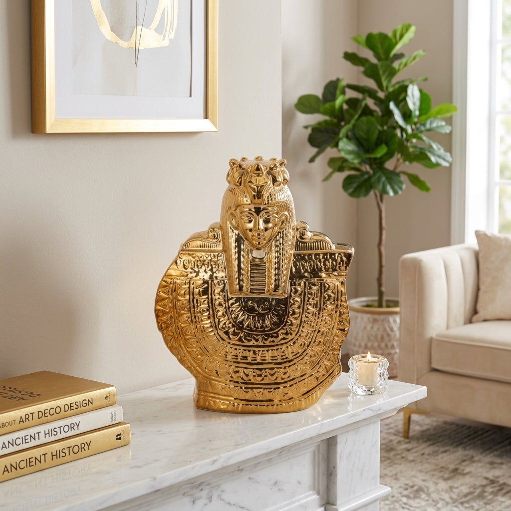 Kern City Gold Ceramic Table Top Sculpture