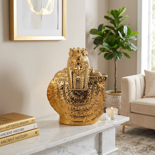 Kern City Gold Ceramic Table Top Sculpture