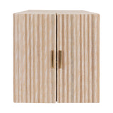 Almond Ivory/Tan Large Raffia Jewelry Box with Mirror