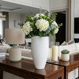 Kelseyland White Textured Organic Vase with Reactive Inside