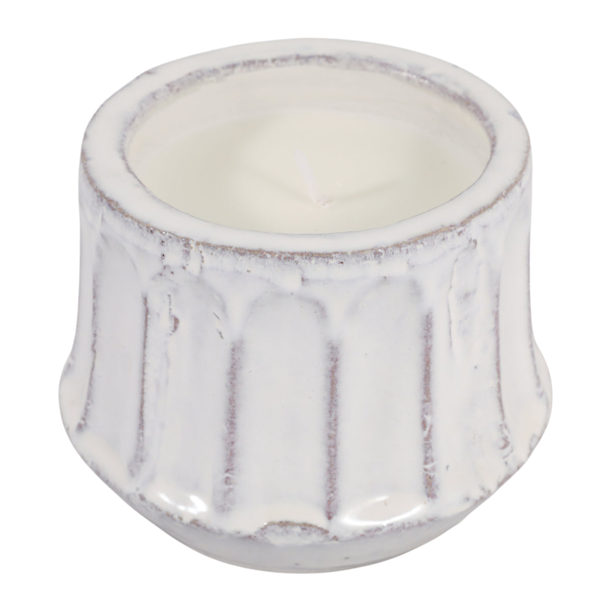 Renoville White Magnolia and Lily Fluted Candle