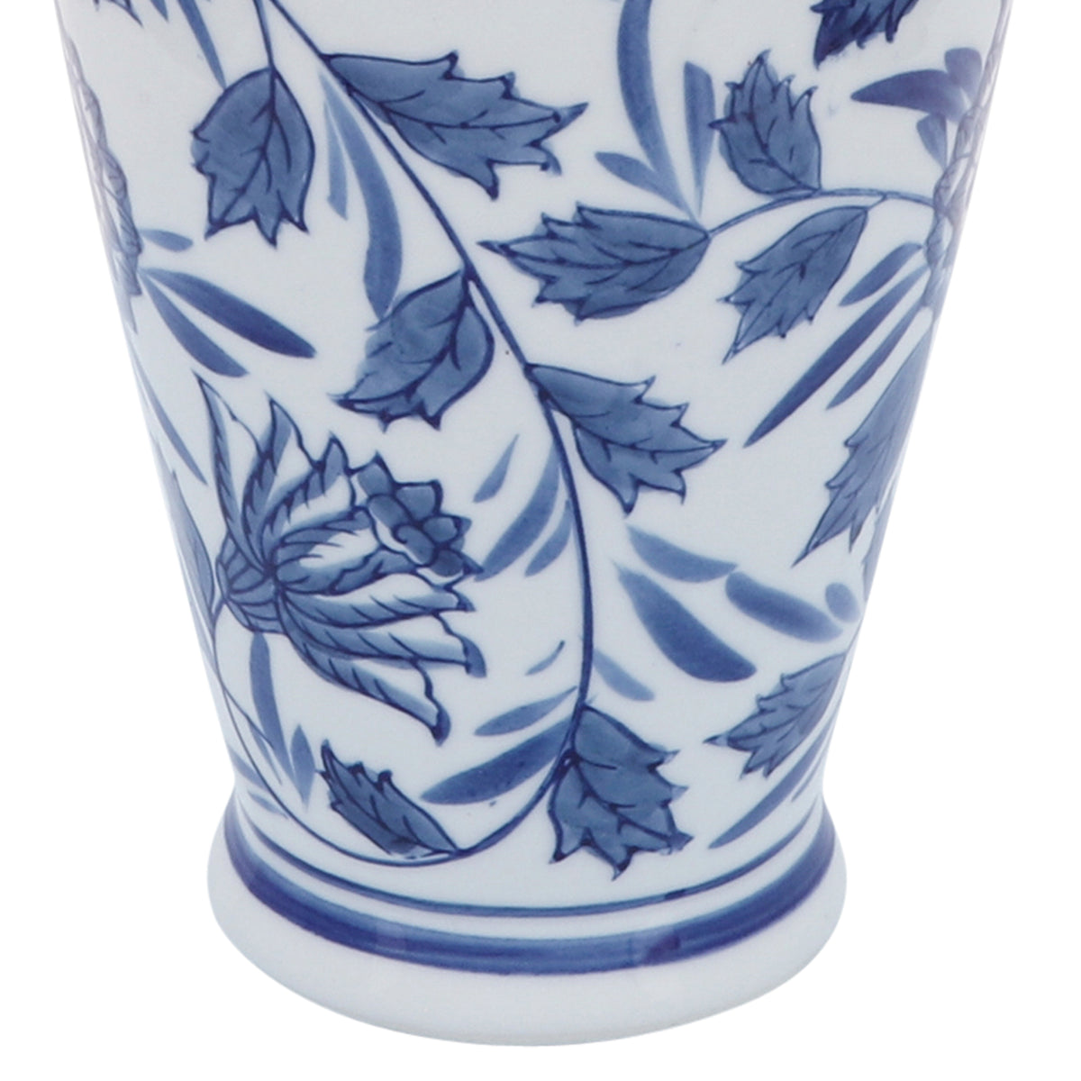 Ortonville Blue/White Ceramic Chinoiserie Vase