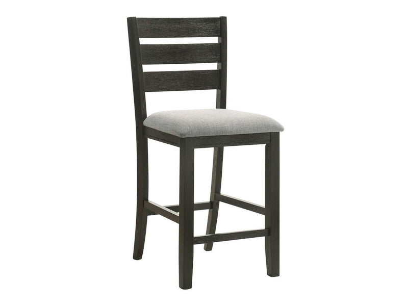 Bardstown Gray & Charcoal Black Counter Height Dining Chair (Set of 2) - Ornate Home