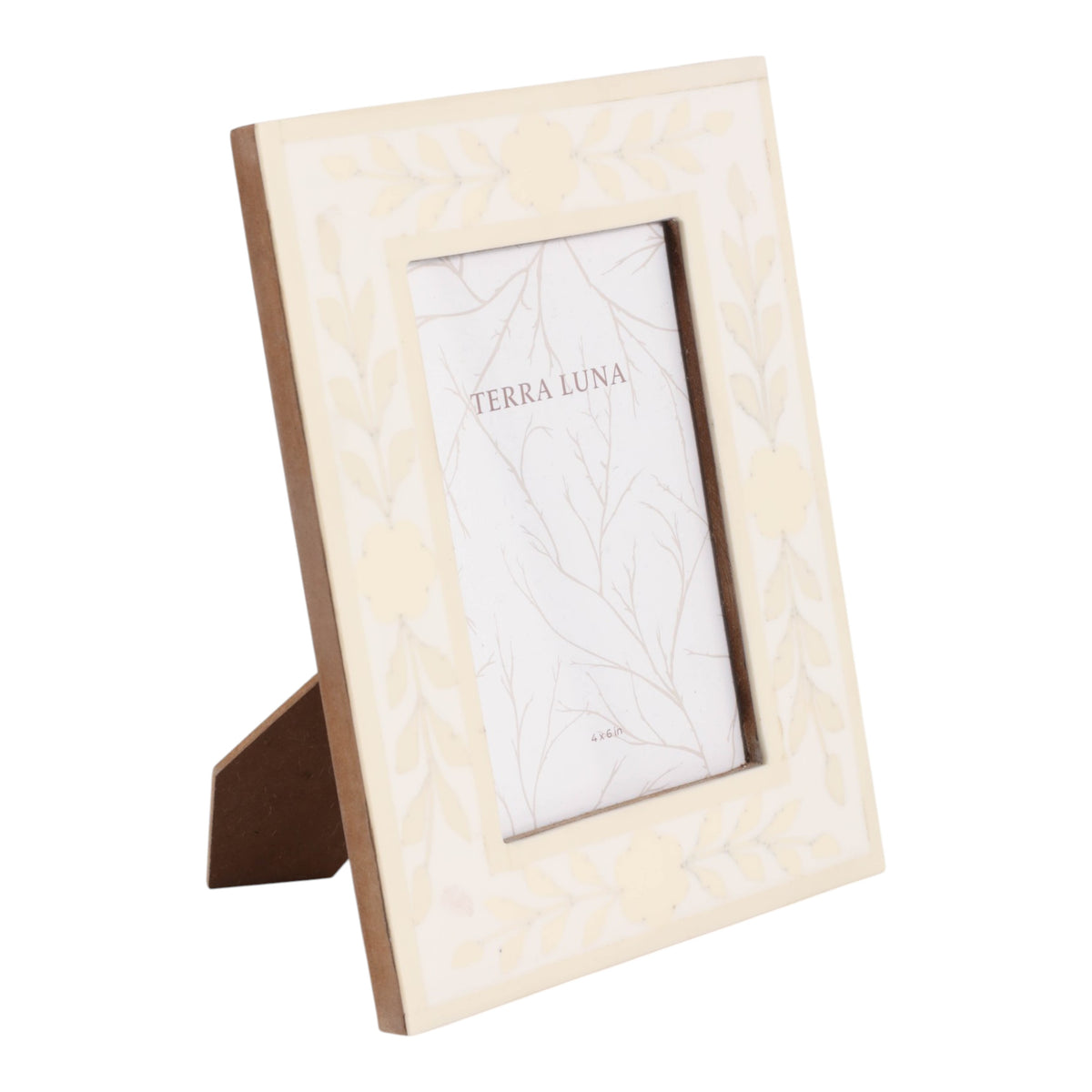 Fargooak White/Cream 4x6 Petals Photo Frame