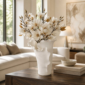 Westonholm White Handmade Flutter Vase