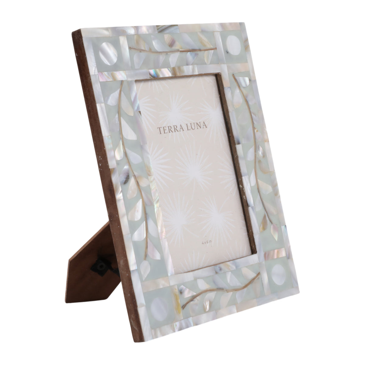 Chorro Ivory/Blue Small Mop Inlay Photo Frame