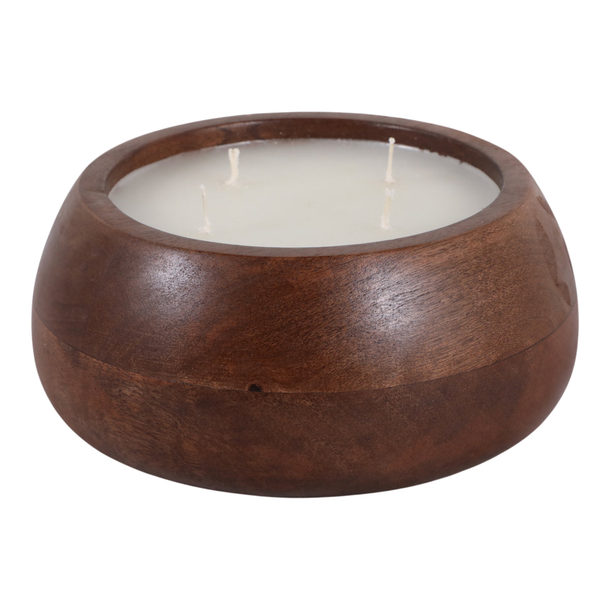Barlowrun Walnut Vanilla Modern Wood Bowl Candle