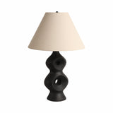 Jefferson Black/Tan Open Cut-Out 8 Table Lamp