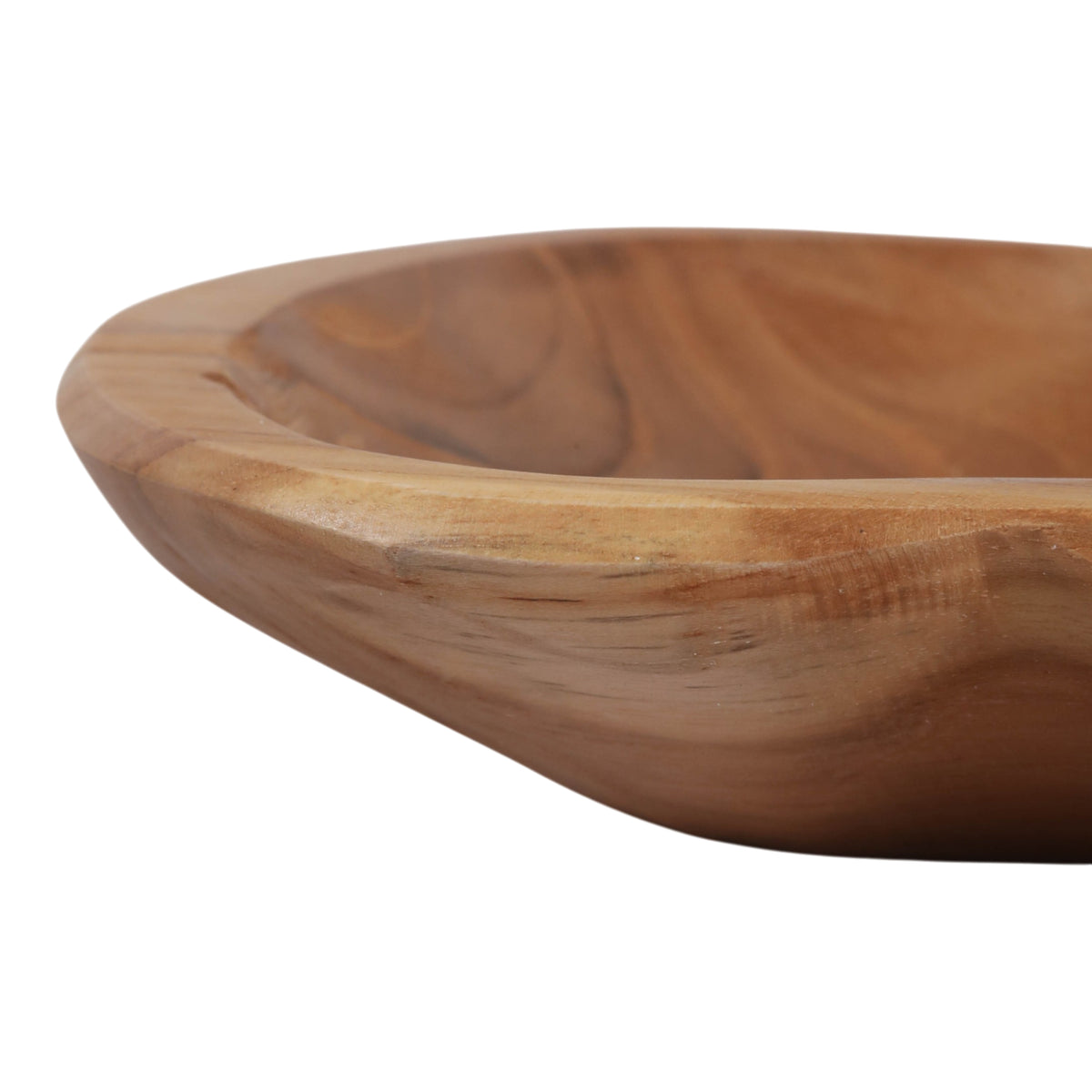 San Andreas Brown Wood Scallop Edge Tray