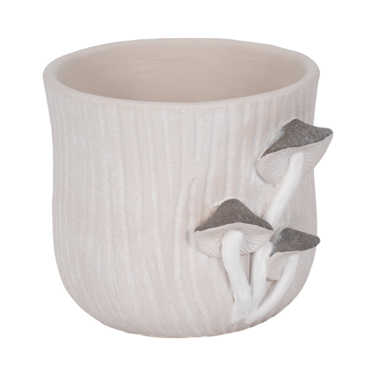 Bricemore Gray Mushroom Applique Planter