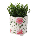 Almaway White/Green/Pink Planter