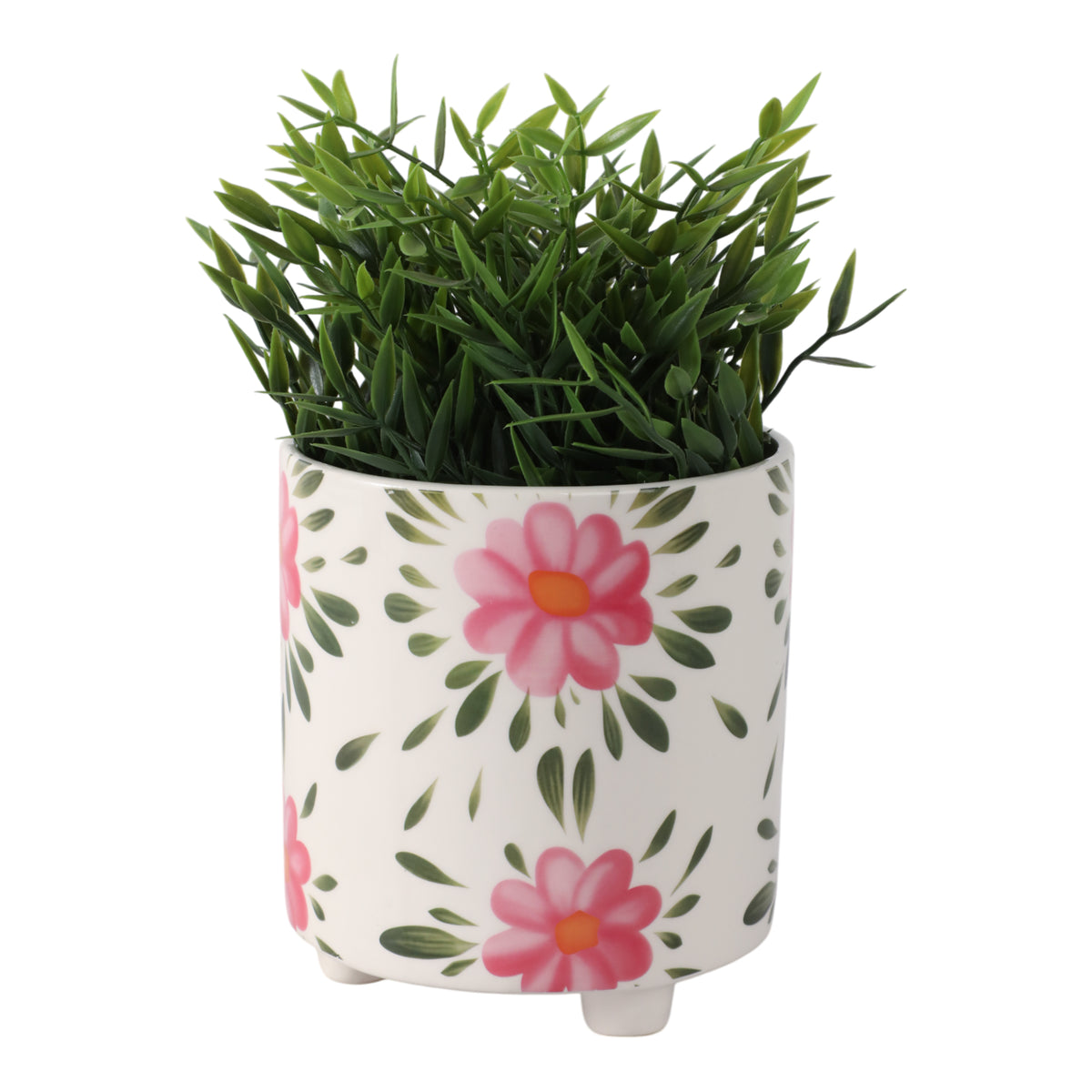 Almaway White/Green/Pink Planter