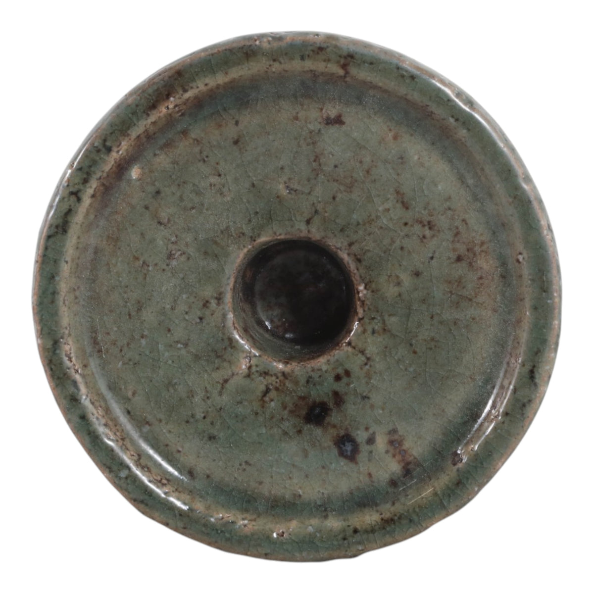 Bethune Green/Brown Small Traditional Pillar Holder