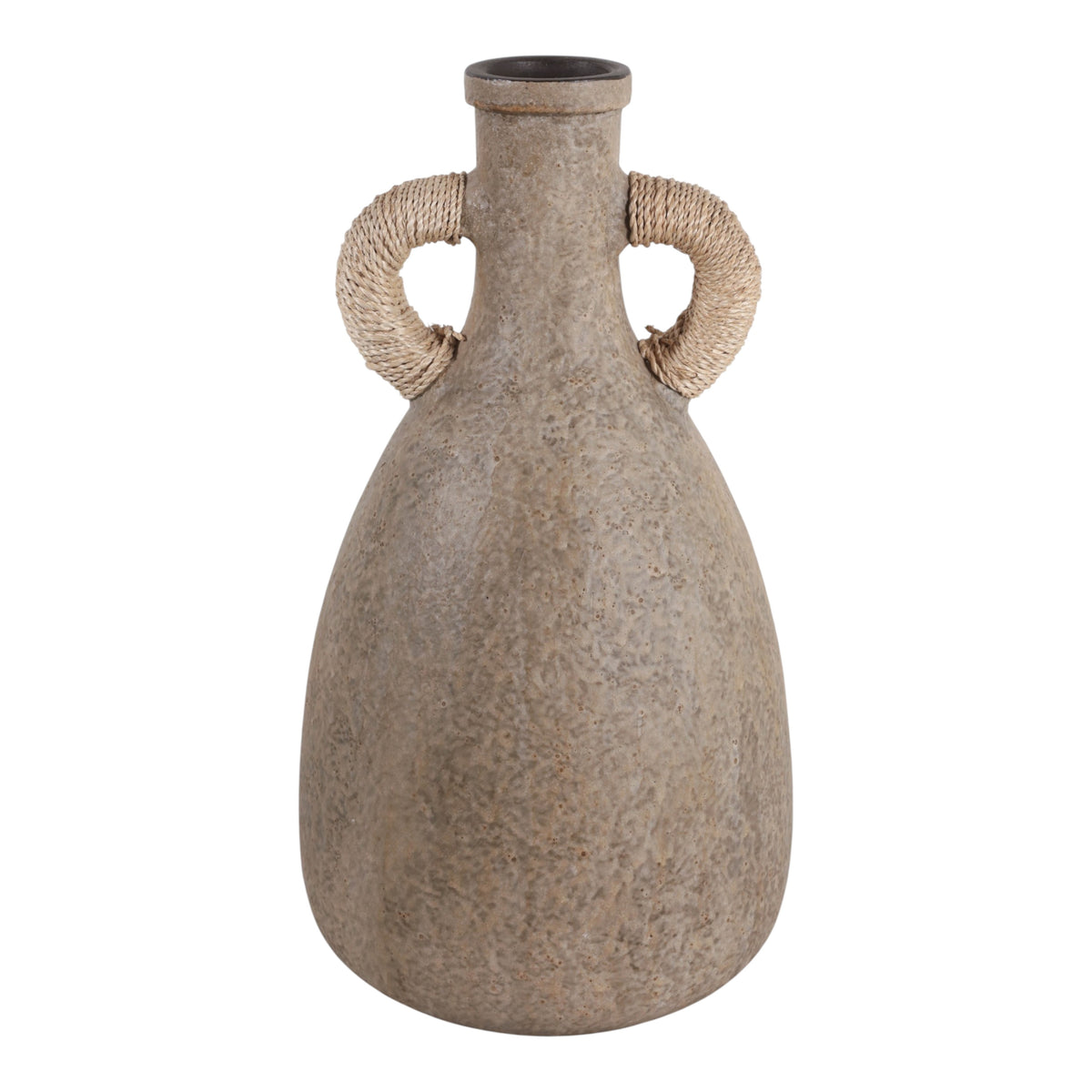 Igerna Taupe/Brown Small Aldo Woven Handle Vase