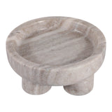 Pearlrose Beige Marble Bowl with 3 Feet