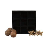 Alta Black/Brown Wood Tic Tac Toe Board Game