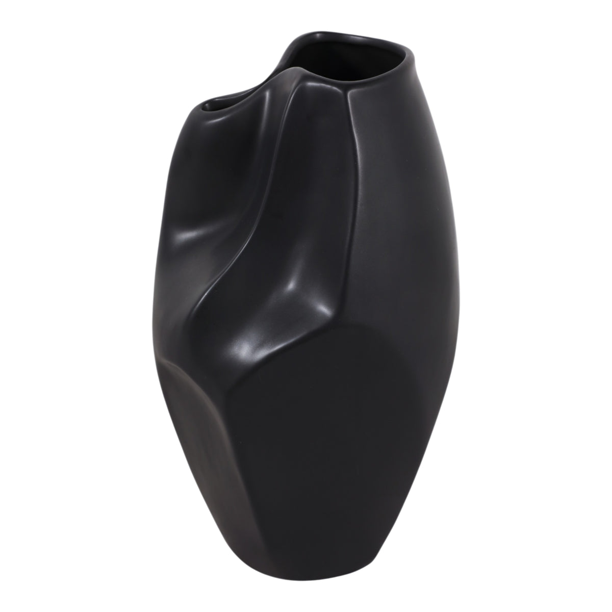 Sanitarium Black Large Ceramic Abstract Vase