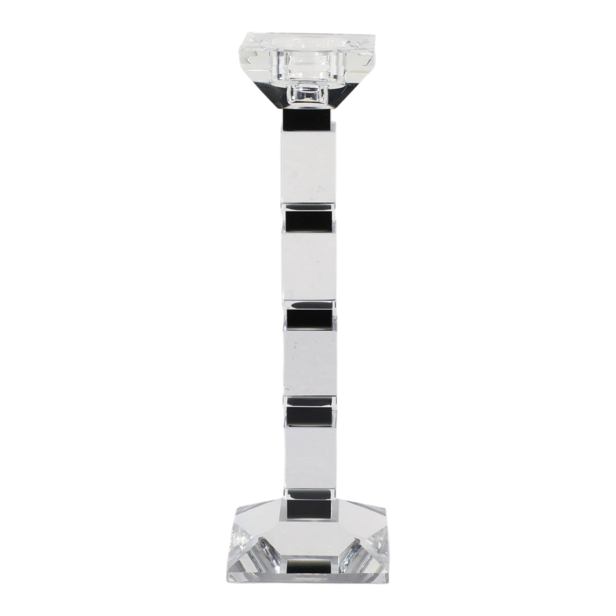 Daleybrook Clear/Black Large Candle Holder