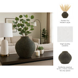 Riverbank Black/Gold Ceramic Beaded Vase