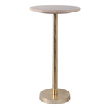 Graton Ivory/Gold Drink Table with Marble Top