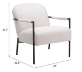 Chicago Ivory Accent Chair