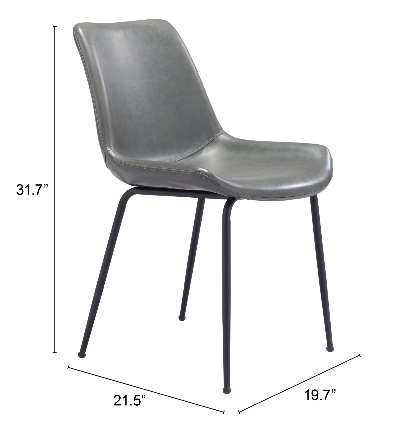 Byron Gray Dining Chair (Set of 2)