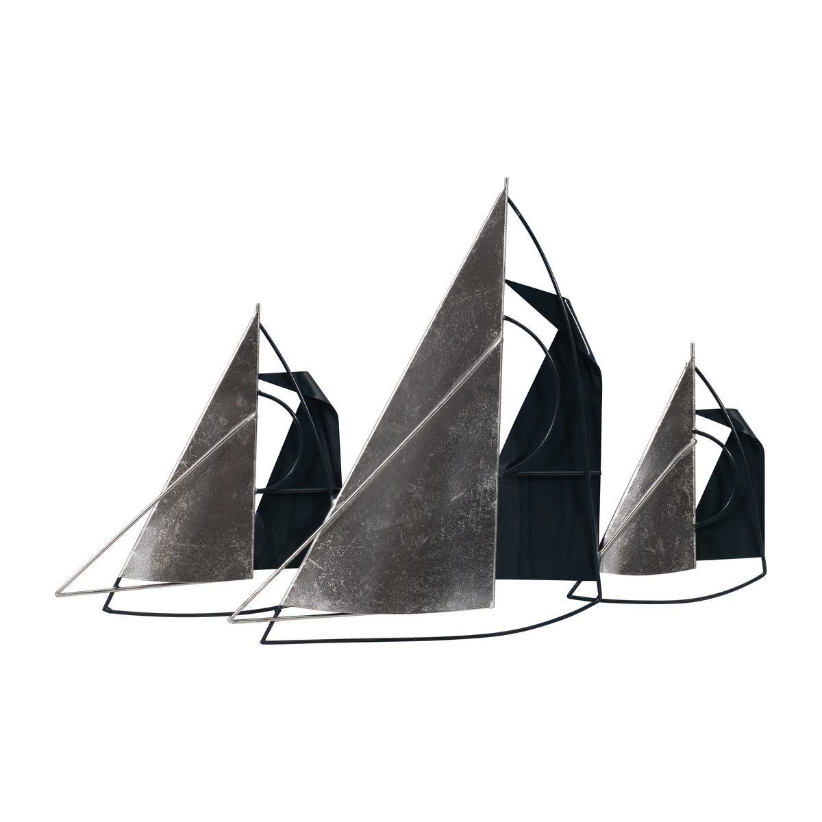 Seabright Blue/Silver Metal Sailboats Wall Decor
