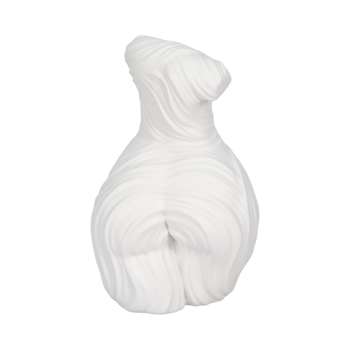 Riverkern White Large Curvy Ribbed Sculpture