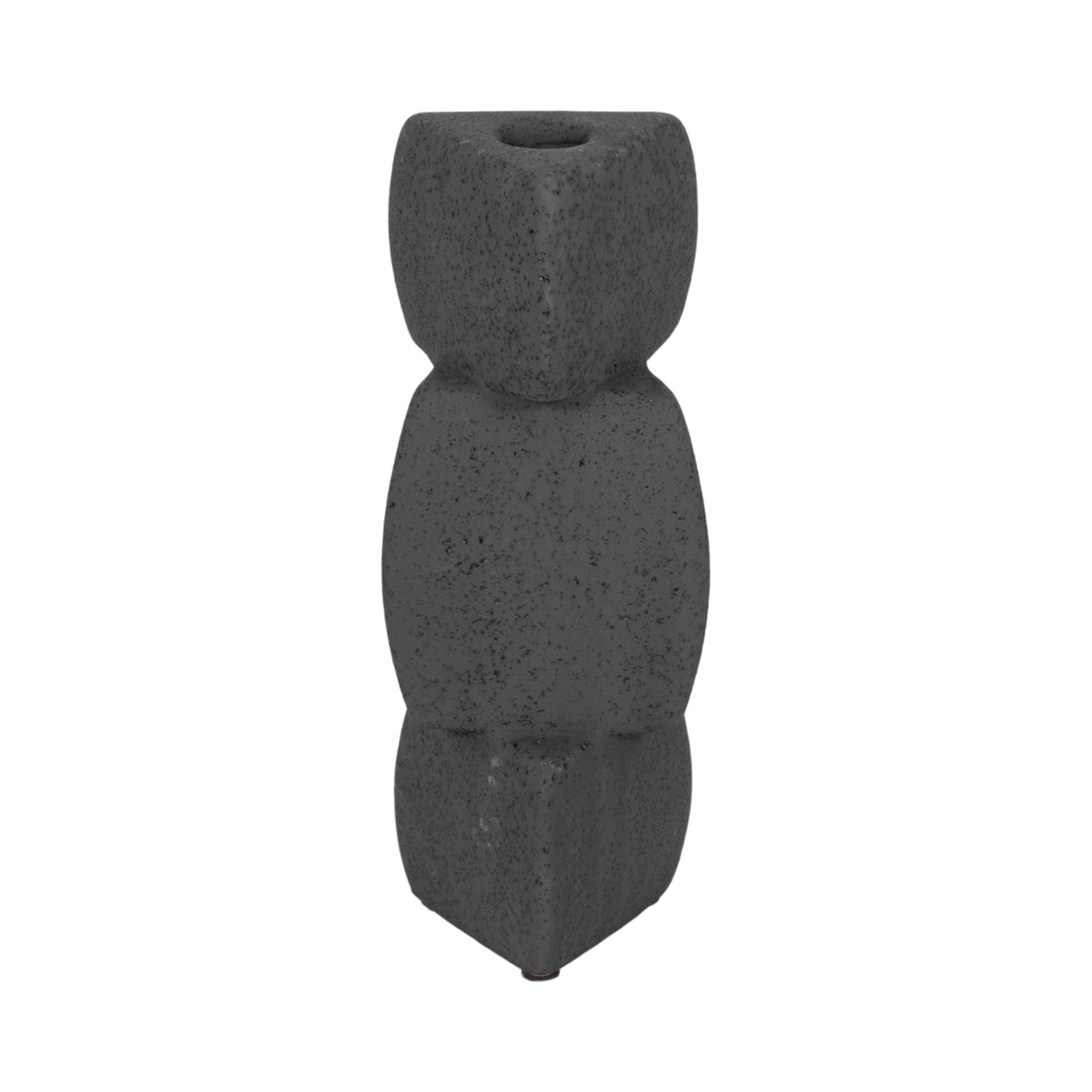 Ennisvale Black Sand Glaze Stacked Objects Taper Holder